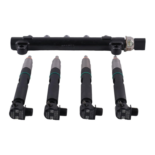 4X Fuel Injectors 400903-00074D 7275454 28337917 & 1X Common Rail 28240435 7030409 150120-00062A For Bobcat Skid Steers S450 S510 S550 S570 S590 S595 S630 S650 Doosan D24 Engine - Engine Parts > Fuel System > Fuel Injector from MyMROmarts
