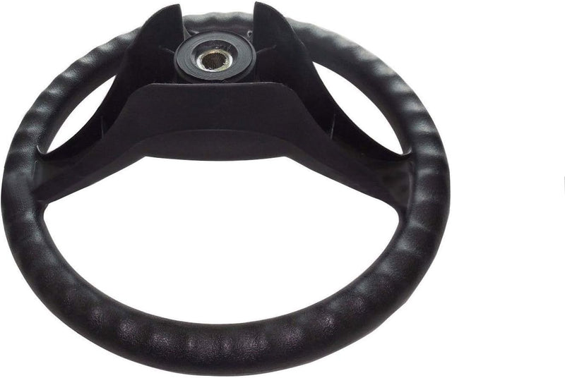 Afbeelding laden in Galerijviewer, Black Plastic 3-Spoke Steering Wheel Compatible with John Deere D100, D105, D110, D120, D130, D140 Lawn Mower Tractor from MyMROmarts
