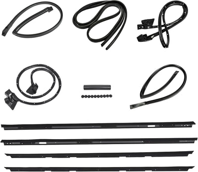 9Pcs Rail Window Seal Weatherstripping Kit Replacement for Chevy Monte Carlo 1983-1988 128555 from MyMROmarts