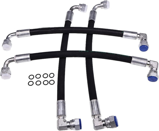 4PCS Hydraulic Hose AW29374 Compatible with John Deere D120 H120 H130 H160 H165 120E 120R 200X 200CX 210 300 300X 300CX 300E 300R 400E 400X 400CX 410 419 420 430 512 Front Loaders from MyMROmarts