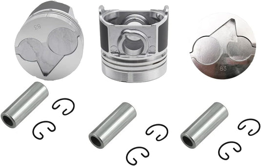 3 Pcs Piston Kit for Kubota D1503 Engine KX91-3 U35 Excavators R420 R420 Loaders L2900 L3000 L3010 L3130 Tractors