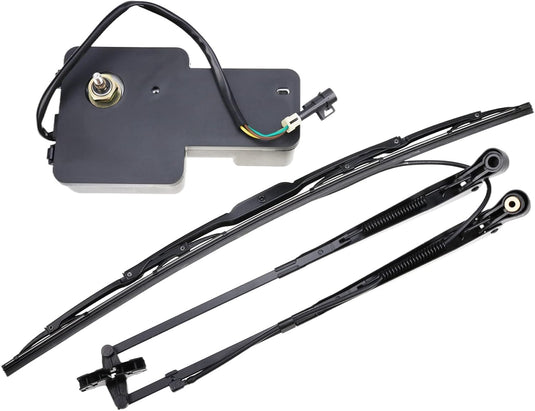 Wiper Motor Arm Blade Kit 6679476 & 7324010 for Bobcat Skid Steers 751 753 763 773 863 864 873 883 963 T110 T140 T180 T190 T200 T250 T300 T320 S130 S150 S160 S175 S185 S205 from MyMROmarts