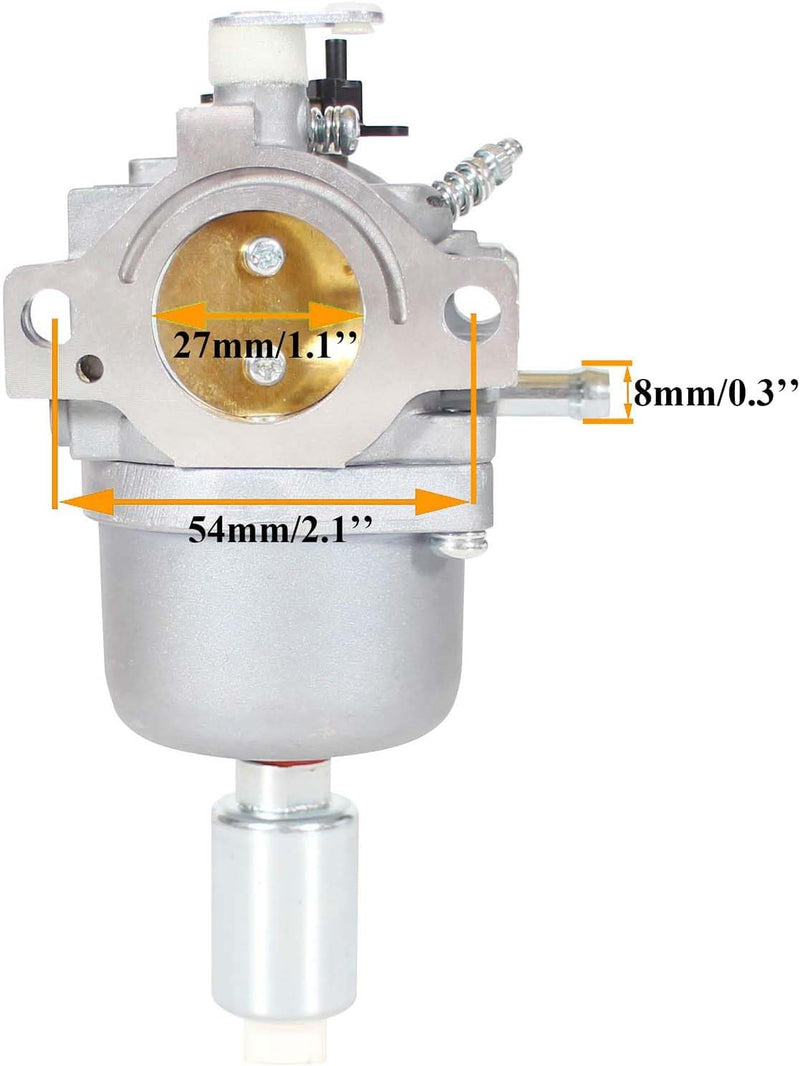 Lataa kuva gallerian katseluohjelmaan D110 D105 Carburetor Compatible with John Deere LA105 LA110 LA115 LA125 D100 JS40 L1742 1742HS S17 Lawn Tractor w/ 17HP 19HP 21HP Engine, Replaces Nikki 697203 594593 from MyMROmarts

