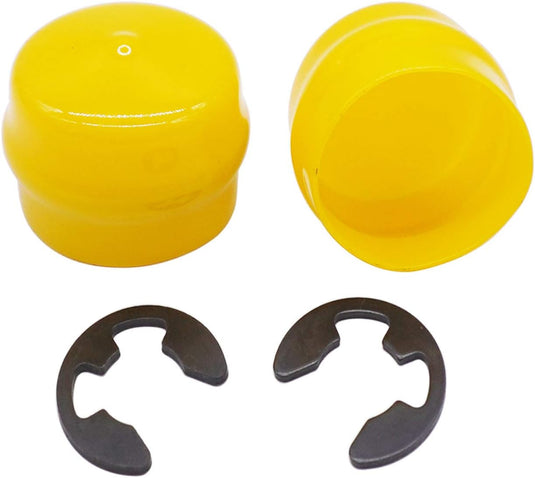 R27434 M143338 Tractor Axle Cap & Snap Ring Kit,Wheel Bearing Cap with E-Clip Ring Compatible with John Deere 102 105 115 125 145 D110 D120 D125 D130 E170 E180 2 Packs from MyMROmarts
