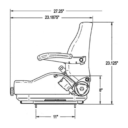 Suspension Seat LVA23394 for John Deere 1025R 2025R Tractor - Body Parts > Other Cab Parts > Seat from MyMROmarts