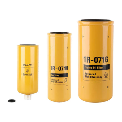 Filter Kit 1R-0716 1R-0749 256-8753 For Caterpillar Cat Engine Fits Most 3406 C10 C11 C12 C13 C15 C16 from MyMROmarts
