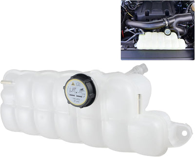 FL3Z-8A080-A Front Engine Coolant Reservoir Tank with Cap Compatible with 2018-2024 Ford Expedition, 2015-2024 Ford F-150, 2015-2023 Ford Lobo | 2018-2024 Lincoln Navigator, Replaces# 603-318 from MyMROmarts