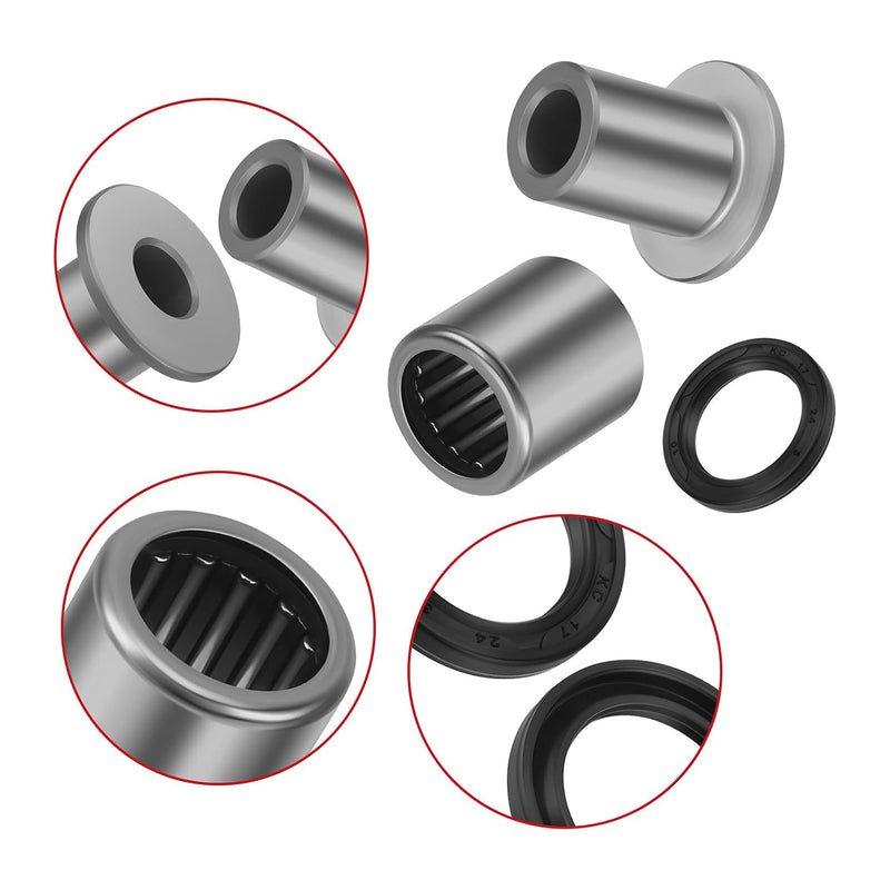 Load image into Gallery viewer, 2 Set Front Upper Lower A Arm Bushing Seal Kits &amp; Bolts 52455-07G00 92026-S095 3406-111 for Arctic Cat 2004-2008 400 DVX Kawasaki 2003-2006 KFX400 Suzuki 2003-2014 Quadsport Z 400 from MyMROmarts
