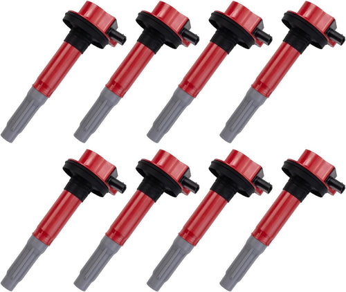 Performance Ignition Coil Red 8 Piece Set Compatible with 2016-2017 Ford F-150 Mustang V8 5.0L from MyMROmarts