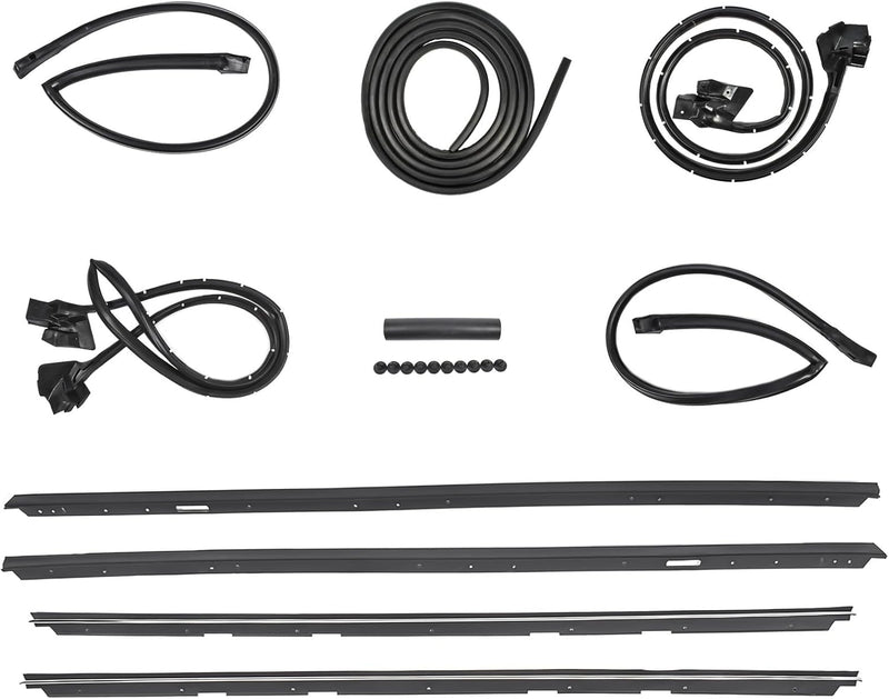 Cargue la imagen en el visor de la galería, 9Pcs Rail Window Seal Weatherstripping Kit Replacement for Chevy Monte Carlo 1983-1988 128555 from MyMROmarts
