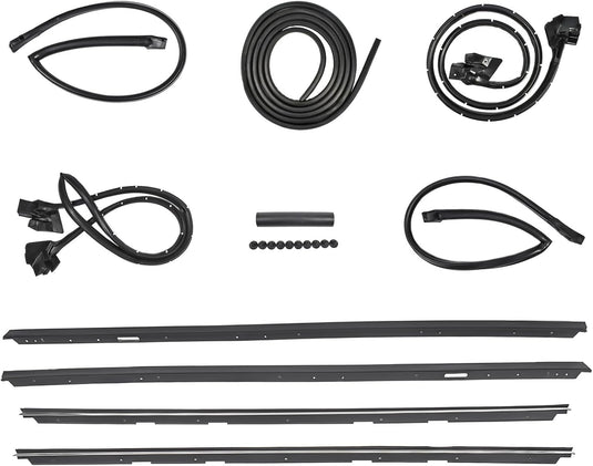 9Pcs Rail Window Seal Weatherstripping Kit Replacement for Chevy Monte Carlo 1983-1988 128555 from MyMROmarts