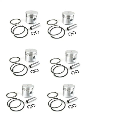 6 Cylinder Piston Set With Rings fit for Mitsubishi S6E S6E2 Forklift - Engine Parts > Crankshafts & Connecting Rod Components > Piston from MyMROmarts