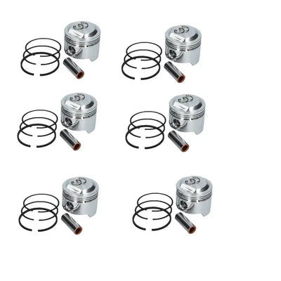 6 Cylinder STD Piston Set With Ring for Kobelco SK330-LC Excavator Mitsubishi 6D16 Engine - Engine Parts > Crankshafts & Connecting Rod Components > Piston from MyMROmarts