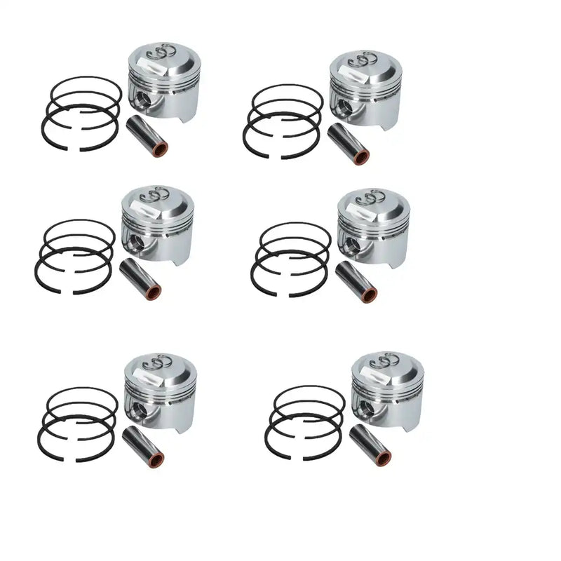 Indlæs billede i Gallery Viewer, 6 Cylinder STD Piston Set With Ring for Kobelco SK330-LC Excavator Mitsubishi 6D16 Engine - Engine Parts > Crankshafts &amp; Connecting Rod Components > Piston from MyMROmarts
