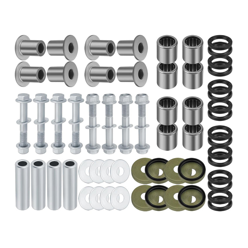 Load image into Gallery viewer, 2 Set Front Upper Lower A Arm Bushing Seal Kits &amp; Bolts 52455-07G00 92026-S095 3406-111 for Arctic Cat 2004-2008 400 DVX Kawasaki 2003-2006 KFX400 Suzuki 2003-2014 Quadsport Z 400 from MyMROmarts

