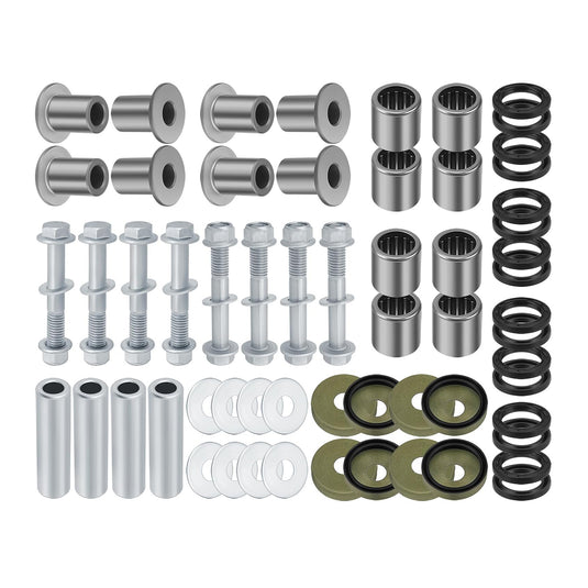 2 Set Front Upper Lower A Arm Bushing Seal Kits & Bolts 52455-07G00 92026-S095 3406-111 for Arctic Cat 2004-2008 400 DVX Kawasaki 2003-2006 KFX400 Suzuki 2003-2014 Quadsport Z 400 from MyMROmarts