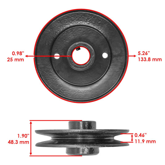 Engine Pulley AUC11772 AM141539 For John Deere X300 X304 X320 X324 X340 from MyMROmarts