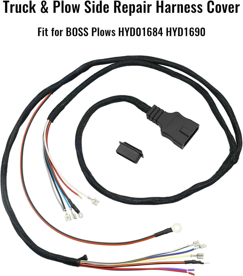 Cargue la imagen en el visor de la galería, 11 Pin Plow Side Light Wiring Harness Replace 26347 26377 Fit for Western SnowEx Plows Fisher Blizzard, 3 Plug Snowplow Light Harness with Dust Cover from MyMROmarts
