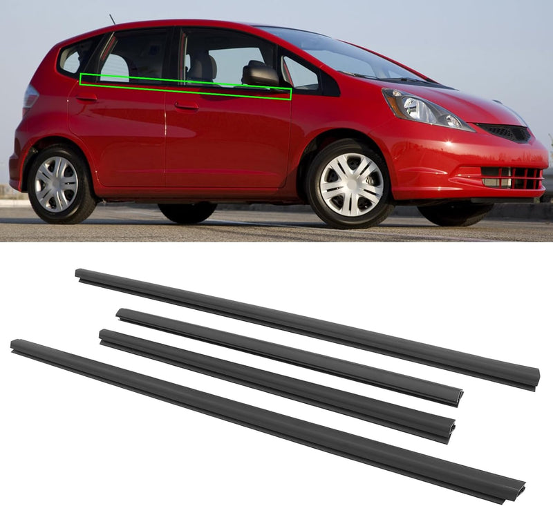 Carica immagine in Galleria Viewer, Window Weatherstrip Molding Trim Fit for Honda Fit Jazz 2008 2009 2010 2011 2012 2013, Black from MyMROmarts
