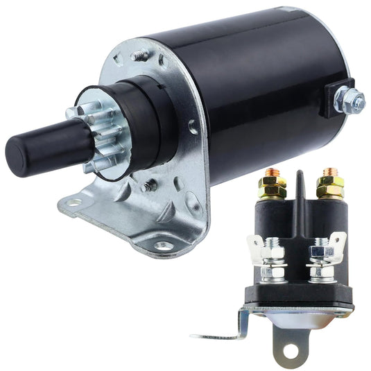 Starter Motor & Solenoid Relay MIA11564 MIU11006 for John Deere X300 X300R X320 X324 X360 Kawasaki Engine from MyMROmarts