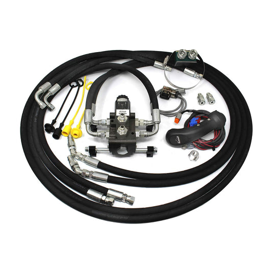 Hydraulic Electric Diverter Valve Kit for John Deere 1025E, 1026R, 1025R, 2025R, and 2026R Tractor Models with 120R H120 Loaders - Hydraulic Parts > Hydraulic Pipe from MyMROmarts