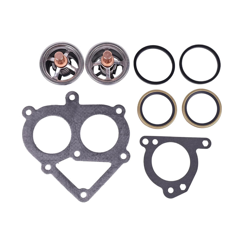 Load image into Gallery viewer, Thermostat and Gasket Kit 2477133 247-7133 4N-1156 3S-9643 139-3550 for Caterpillar C-15 C15 3406 Engine from MyMROmarts
