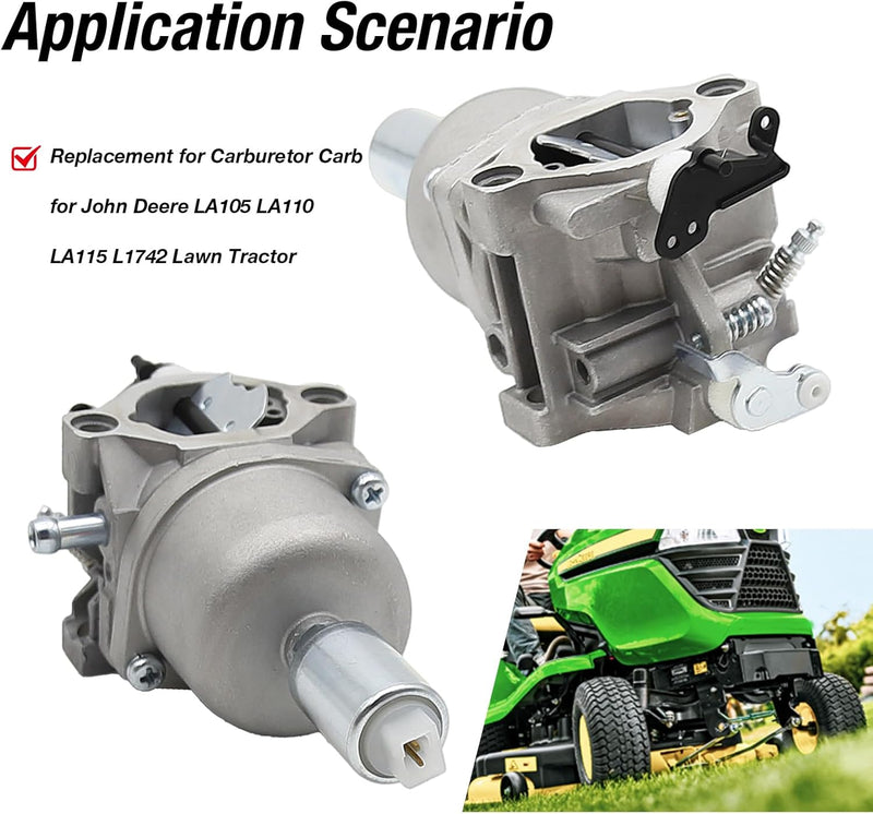 Load image into Gallery viewer, D110 Carburetor Replacement For John Deere D105 D100 LA105 LA110 LA115 L1742 LA125 Lawn Tractor, Replacement For B&amp;S Intek 14hp 15hp 16hp 17hp 17.5 Hp 18hp Carb Tune Kit from MyMROmarts

