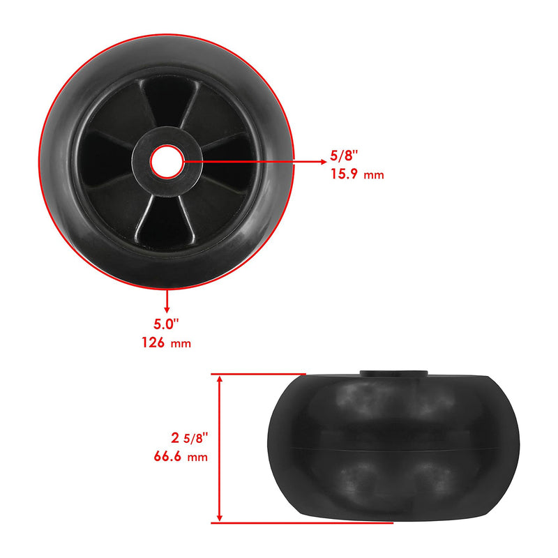 Load image into Gallery viewer, 48in Deck Gauge Wheel with Arm Front Right FS600V-BS21 AM136327 For John Deere X300 X304 X310 from MyMROmarts
