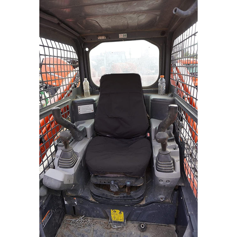 Load image into Gallery viewer, Durafit Seat Covers, KU24 Black Endura KUBOTA Models SVL 75-95.2 KUBOTA Skid Loader, KX0400, U48-5 Excavator in Black Endura - Body Parts &gt; Other Cab Parts &gt; Seat Cover from MyMROmarts

