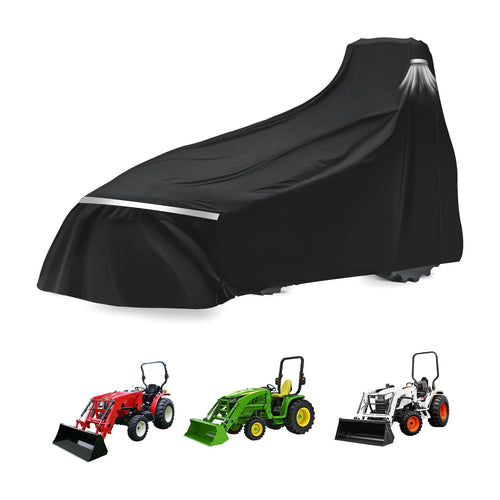 Waterproof Full Tractors Cover Replace for John Deere 1,2,3 Series 1025R 2320 2720 3520, Kubota and Mahindra Without Backhoe, 600D Oxford Cloth Tractors Cover for Snow Rain Dust Protection - Covers from MyMROmarts