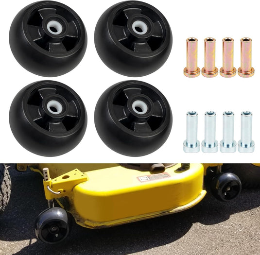 4Pcs Lawn Mower Deck Gauge Wheel Kit AM124706 210-300 AM125172 For John Deere 48" 54" 60" 62“ 72" 200 300 400 GT GX LT LX X300 X400 X500 X700 from MyMROmarts