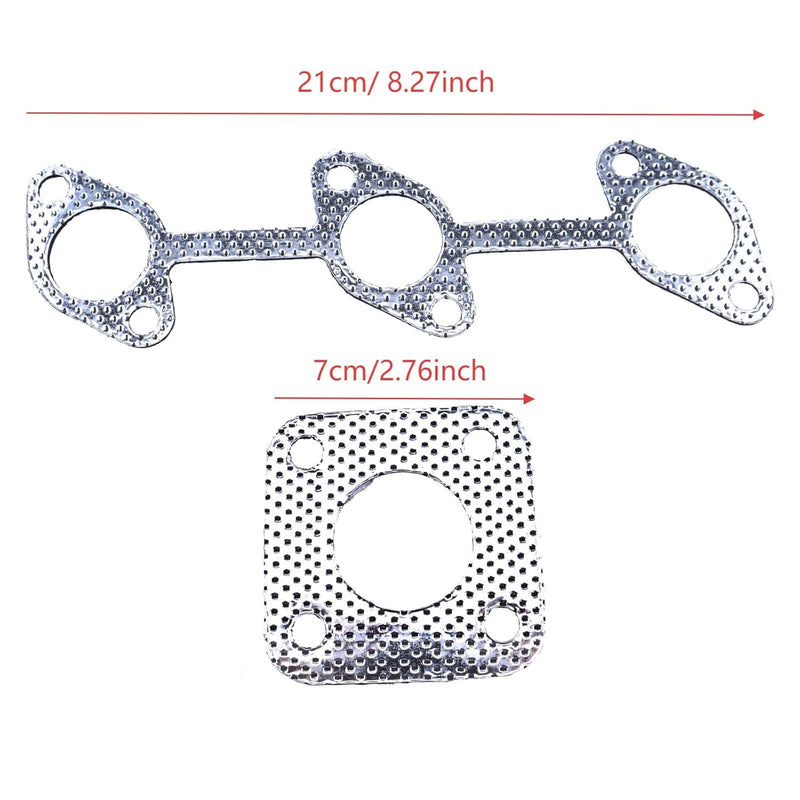 Chargez l'image dans la visionneuse de la galerie, Up/Downstream Exhaust Manifold Muffler Gasket 16261-12350 15263-12370 Compatible with Kubota D905 D1005 D1105 D1105T D1305 Engine from MyMROmarts

