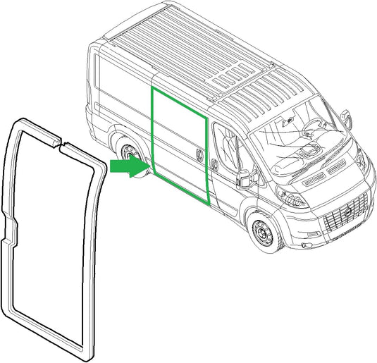 Side Sliding Cargo Door Seal Weatherstrip Compatible for 2014-2024 Ram 1500, 2500, 3500 Promaster Vans with Highroof or Lowroof from MyMROmarts