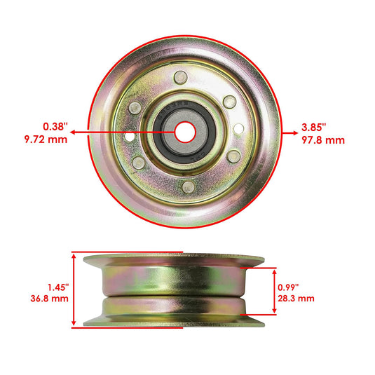 Mower Idler Pulley AM135773 for John Deere 42C Mower Deck on X300 X304 X310 from MyMROmarts