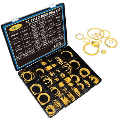 4C-8253 Seal O-Ring Kit, Silicone 90, Hydraulic Hose Fitting Orings, Fits CAT Caterpillar Excavator 2701533 4C8253 Replacement from MyMROmarts