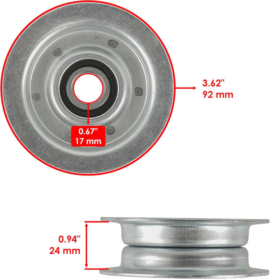 Adjustable Deck Brake Actuator Arm and Pulley Compatible with John Deere 17.542HS D105 D110 from MyMROmarts