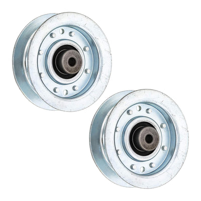 2 Pack 8TEN Flat Idler Pulley AM146880 for John Deere X300 X304 X310 X320 X350 LTR155 LTR166 Sabre from MyMROmarts