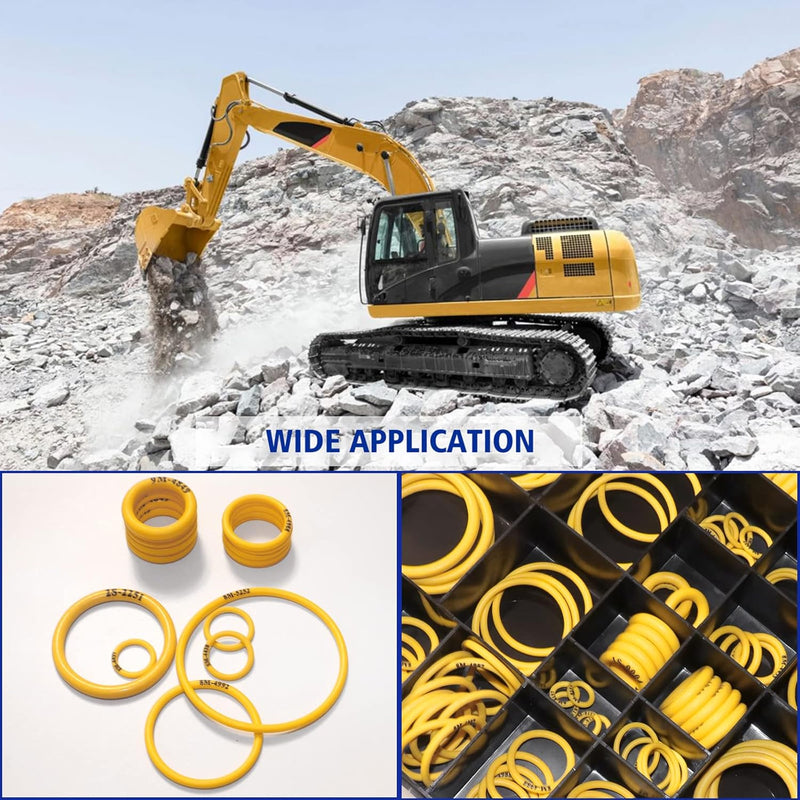 Cargue la imagen en el visor de la galería, 4C-8253 Seal O-Ring Kit, Silicone 90, Hydraulic Hose Fitting Orings, Fits CAT Caterpillar Excavator 2701533 4C8253 Replacement from MyMROmarts
