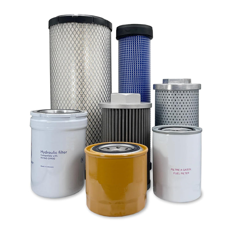 Load image into Gallery viewer, Maintenance Filter Kit For Kubota SVL75-2 Skid Steer Loader S/N 26157 &amp; Below - Engine Maintenance Parts > Filter Kits from MyMROmarts
