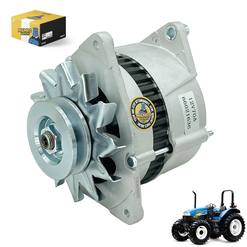 Chargez l'image dans la visionneuse de la galerie, New Alternator Replacement For Ford New Holland Backhoe &amp; Tractor 4830 3230 3930 54022776D, 54022336, 54022336D, 54022776, 63324273, 11201504, 81863039, E7NN10B376BB, ALU0007, 40030007 from MyMROmarts
