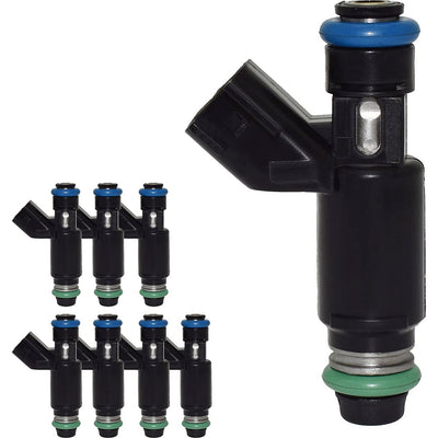 8 Pcs Fuel Injector GM12580426 Compatible wIith Chevy 5.3 Tahoe Silverado Suburban 2002 2003 2004 2005 2006 GMC Yukon Xl Sierra 1500 Flex Engine 4 Holes from MyMROmarts