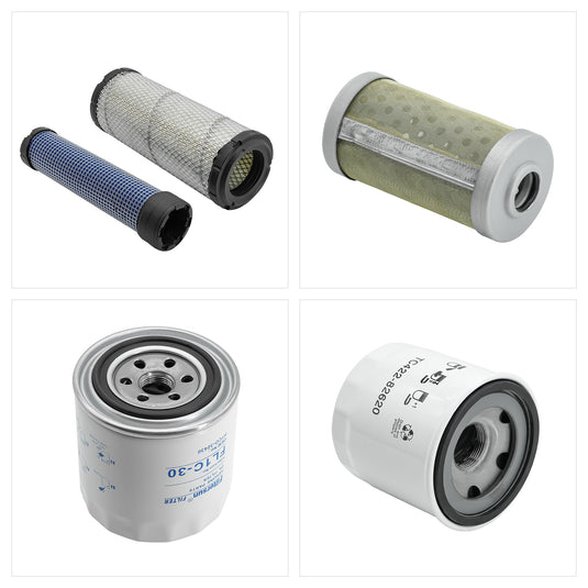 Filter Kit TC620-93230 HH164-32430 TC422-82620 1J800-43170 1G311-43380 Compatible with Kubota L3301 & L3901 w/D1803 Engine - Engine Maintenance Parts > Filter Kits from MyMROmarts
