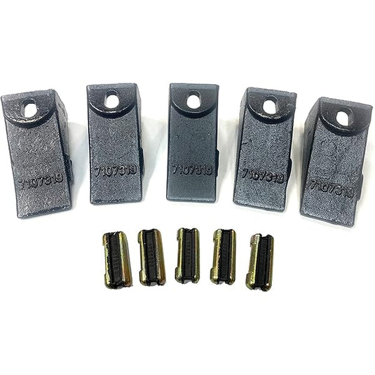 H&L Tooth Company 7107319 Bobcat Style Skid Steer and Mini Excavator Short Bucket Teeth (5 Pack) with 6737326 Bobcat Style Flexpins. - 斗齿&斗齿销 from MyMROmarts