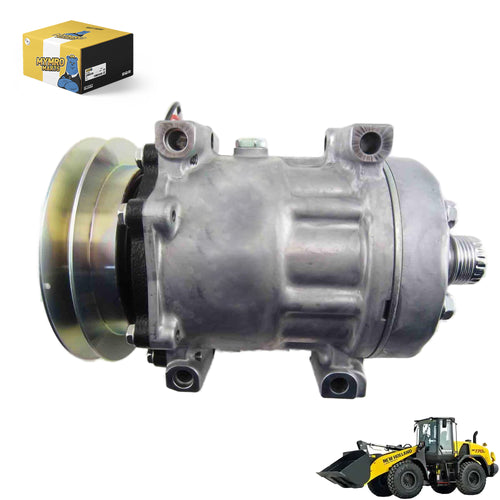 A/C Compressor 8174 504020809 87430122 for New Holland LB75.B LM415A LB90.B BW28 LM435A BW38 U80B LM445A H9870 H9880 LB110.B B110 B115 B95 B95LR B95TC from MyMROmarts