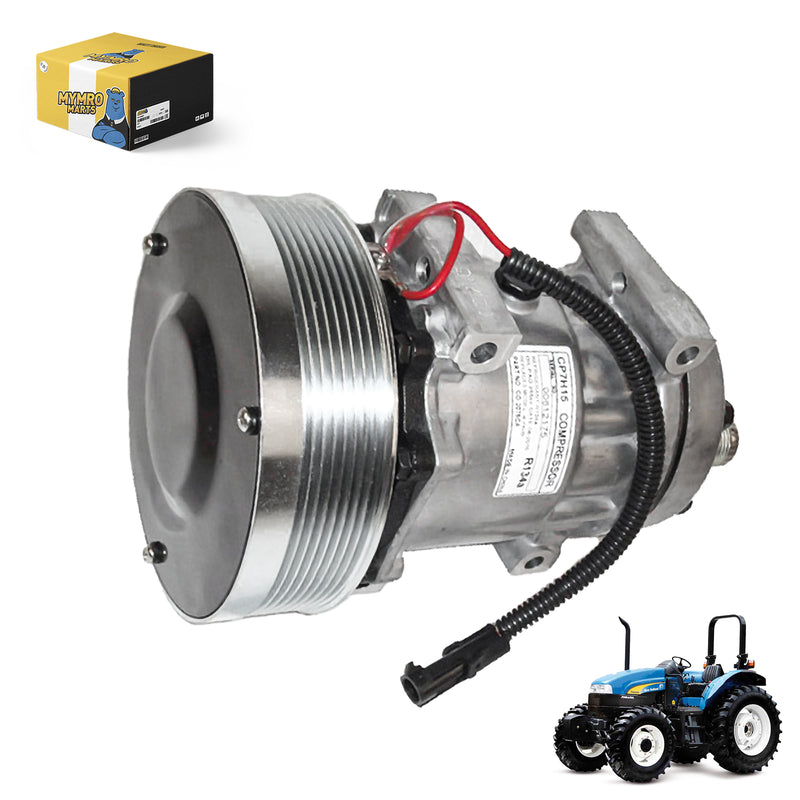 Load image into Gallery viewer, A/C Compressor 86993463 for New Holland T8.275 T8.300 T8.410 T9.390 T9.565 T9.700 T9030 T9040 T9050 T9060 TJ375 TJ380 TJ480 J500 TJ530 from MyMROmarts
