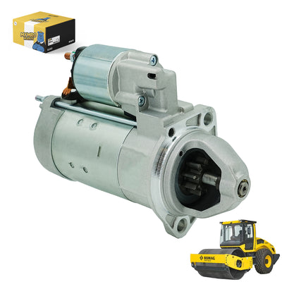 Starter Motor for Bomag BW16 BW124 BW145 BW151 BW161 BW177 BW179 C330B C810D Compactors #0-001-223-016, 118-1751, 118-2384, 138859, 127187 from MyMROmarts