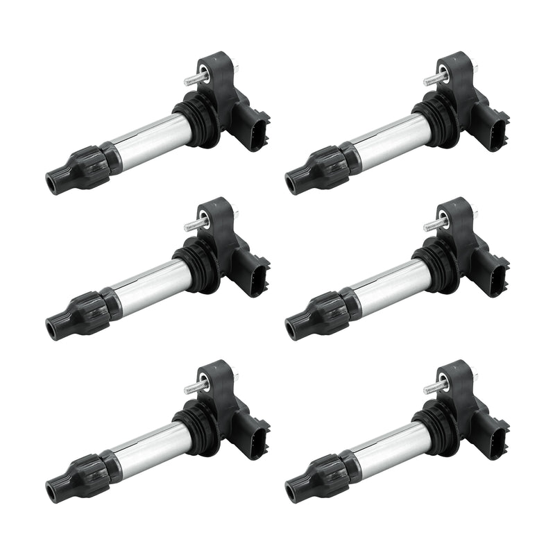 Load image into Gallery viewer, Set of 6 Ignition Coil Pack UF569 C1555 D515C GN10494 For Buick Allure Cadillac ATS CTS XTS Chevy Impala GMC Acadia Pontiac G6 Saab 9-4X Saturn Outlook - Electrical Parts &gt; Other Electrical Parts &gt; Solenoid Valve Coil from MyMROmarts
