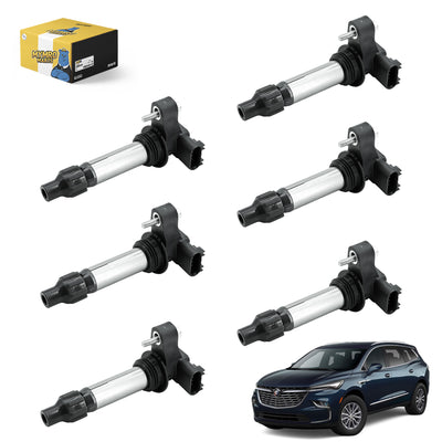 Set of 6 Ignition Coil Pack UF569 C1555 D515C GN10494 For Buick LaCrosse Allure Enclave with 2.4L/3.0L/3.6L V6 - Electrical Parts > Other Electrical Parts > Solenoid Valve Coil from MyMROmarts