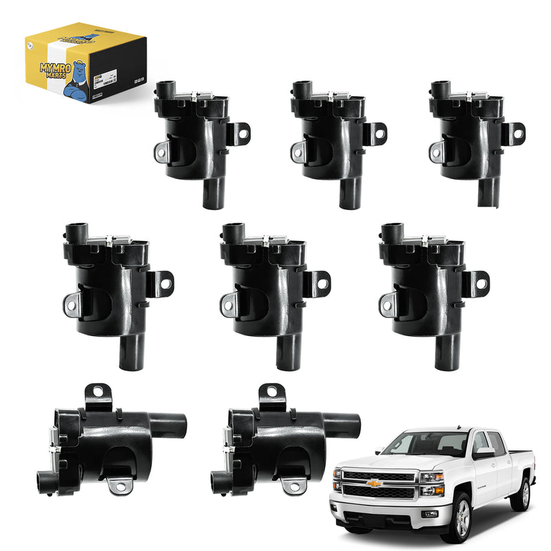 Load image into Gallery viewer, Set of 8 Round Ignition Coil Pack UF262 D585 For Chevrolet Avalanche 1500 Express 1500/2500/3500 Monte Carlo SSR Silverado 1500 with Engine V8 5.3L/4.8L/6.0L - Electrical Parts &gt; Other Electrical Parts &gt; Solenoid Valve Coil from MyMROmarts
