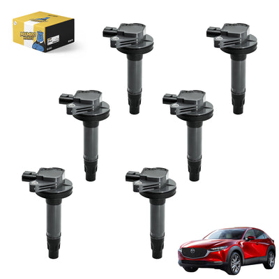 Set of 6 Ignition Coil UF553 DG520 For Mazda Midsize Sedan Mazda6 2009–2013 Full-Size Crossover SUV CX-9 2007–2015 with 3.7L 3.5L - Electrical Parts > Other Electrical Parts > Solenoid Valve Coil from MyMROmarts